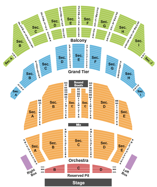Altria Theater Beauty and the Beast Seating Chart